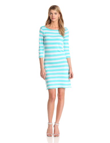 Three Dots Women's British Dress, Aquatic, X-Large