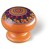 32mm Dia Painted Ceramic Botanico Knob