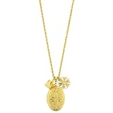 Keepsake Lockets Gold Tone Charms Vintage Look Necklace