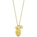 Keepsake Lockets Gold Tone Charms Vintage Look Necklace