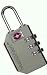 CCL K7400BN 1-1/8 Wide Search Alert Set-Your-Own Combination TSA Luggage Padlock, Nickel