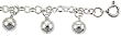 Sterling Silver Rolo Anklet w/ Chime Balls