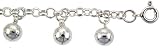 Sterling Silver Rolo Anklet w/ Chime Balls