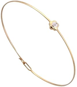 Eleganter 9 Karat (375) Gold Damen - Diamant Armreif Brillant-Schliff H-I1 - 6cm