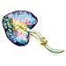 Lotus Leaf with Lizard & Frog Multi-Color Austrian Rhinestone Gold-Tone Brooch pin