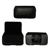 Premium Executive Side Leather Case Pouch (with Belt Clip and Belt Loops) f ....