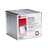IVR85825 Thin Line Polystyrene CD/DVD Storage Cases, Clear, 25 Per Pack