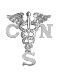 NursingPin - Clinical Nursing Specialist CNS Graduation Nurse Pin in Silver