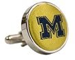 Michigan Cufflinks - University of Michigan Maize Cufflinks with "M" Logo