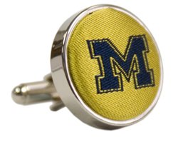 Michigan Cufflinks - University of Michigan Maize Cufflinks with "M" Logo