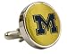 Michigan Cufflinks - University of Michigan Maize Cufflinks with "M" Logo