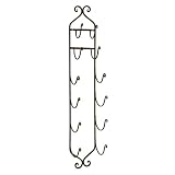 41 Ornate Wall Mounted Wrought Iron Towel and Wine Rack by CC Home Furnishings