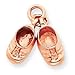 14k Rose Gold Baby Shoes Charm
