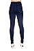 ARCO IRIS Women's High Waist Skinny Elastic Waistband Denim Jeans Navy Junior