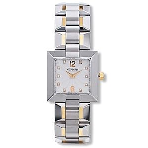 Concord 0310136 La Scala Silver Dial 18K Yellow Gold and Stainless Steel Ladies Watch