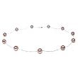 HinsonGayle Premium Round AAA 7.5-8.0mm Pink Cultured Pearl Tin Cup Necklace (18K White Gold)