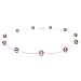 HinsonGayle Premium Round AAA 7.5-8.0mm Pink Cultured Pearl Tin Cup Necklace (18K White Gold)
