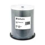 Verbatim White Inkjet Printable 52X CD-R Media 100 Pack in Cake Box