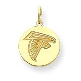 14K Atlanta Falcons Logo Small Round Charm