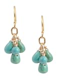 Barse Bronze Turquoise Howlite Cluster Earrings