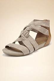 Footglove™ Fashion Wide Fit Leather Plaited Strap Sandals