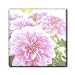 Dalia Garden- Pink Flowers- Floral Art - 12 Inch Glass Tile