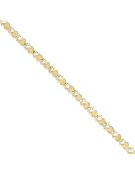 10k Heart Bracelet