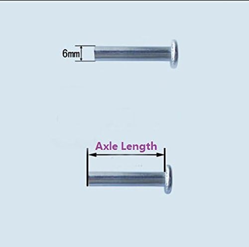 Luggage Suitcase Replacement Wheels OD: 76mm (2.99") ID: 6mm (0.24") Wide: 22mm (0.87") Axles length: 30mm (1.18") Repair Kit Set [dshwjz]