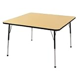 30" Round Laminate Preschool Table in Maple Leg Color: Black, Leg Style: Standard Leg Ball Glides, Edge Banding: Black