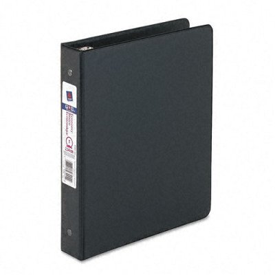 Economy Round Ring Reference Binder - 1 Capacity, Black(sold in packs of 3)