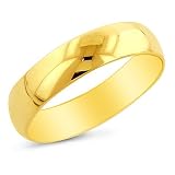 14K Yellow Gold 5mm Men's Wedding Band Ring