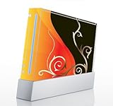 Orange and Black Swirl Skin for Nintendo Wii Console