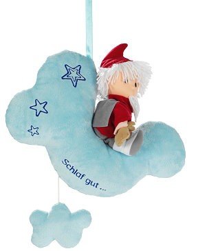 Childrens Toyshop  Spielwaren : heunec 664173 - Sandmann auf Wolke mit Musikzugwerk 22 cm