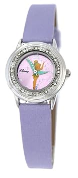 Disney Women's TK1008 Tinkerbell Pink Dial Purple Strap Watch