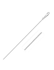 0.6mm 14K White Gold Classic Box Chain