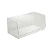 InterDesign Linus Stacking Organizer Bin, Clear, Medium