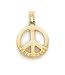 14k World Peace Peace Sign Pendant
