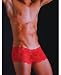 Male Basics Rose Lace Mini Boy Short Red S/M