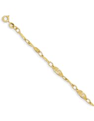 14k Polished Fancy Link Bracelet
