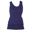 Navy Blue Solid Color Tunic Longer Length Tank shirt tee, 100% Cotton.