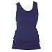 Navy Blue Solid Color Tunic Longer Length Tank shirt tee, 100% Cotton.