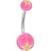 Psychedelich Pink Star Acrylic Belly Button Ring
