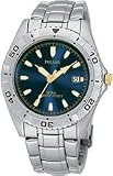 Stainless Steel Sport Watch Blue Dial