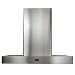 36" Stainless Steel Wall Mount Range Hood With 900 CFM Dishwasher Safe 30 Hour Cleaning Reminder 6" Round Duct Vent Electronic Button Control Panel & LED