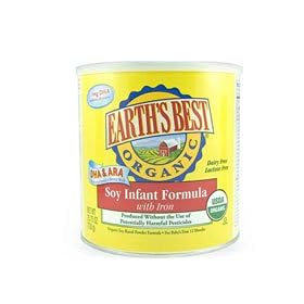 Earth's Best Organic Soy Infant Formula with Iron, ARA, & DHA, 25.75 Ounce Can