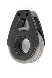 Nautos #92014-Organic line-SINGLE FOR WEB ATTACHMENT - 57 mm sheave diameter-Aluminum & composite for less friction and high resistance. Sailboat hardware