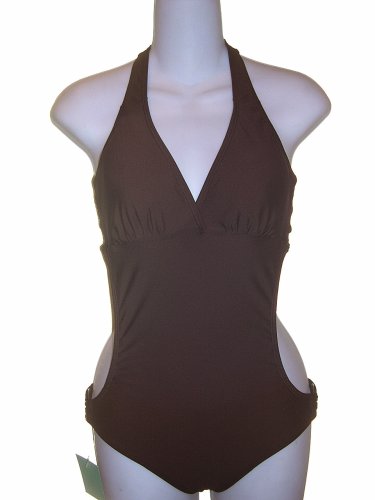 Womens Marina West Brown Monokini One Piece Swimsuit