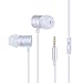 Cablex In-Ear Headphones Noise Isolating Earphones with In-line Mic for iPhone, iPad, iPod, Samsung, Nokia Smartphones, Tablets, MP3/MP4 Players and More (Silver)