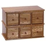 CD Drawers (Oak) (15.25H x 21W x 12.25D)