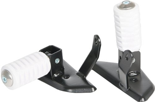 Fußrasten schwarz-Alu Paar Piaggio Vespa LX 50-125-150, Vespa S 50-125